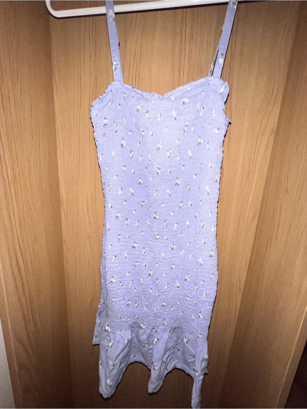 Hollister light blue Ruffled Embellished Midi Sundress